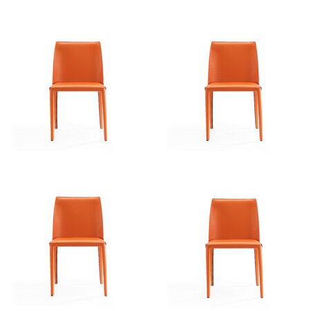 Manhattan Comfort Paris Dining Chair in Coral, PK4 2-DC032-CO